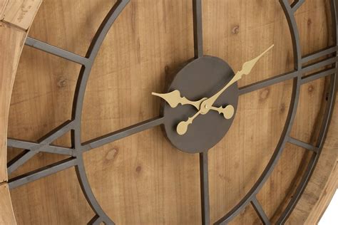 Cole And Grey Oversized Wood And Metal 40 Wall Clock And Reviews Wayfairca