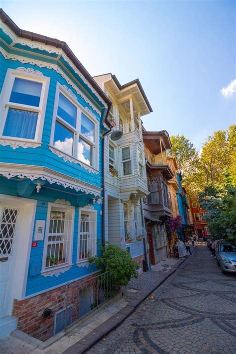 Kuzguncuk Traditional Houses In Kuzguncuk Uskudar Istanbul Editorial