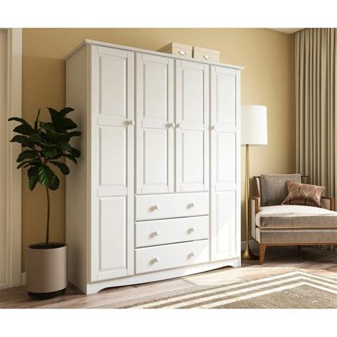If your bedroom doesn't come with a closet — don't fret. Musman Armoire | Wood wardrobe, Solid wood wardrobes ...