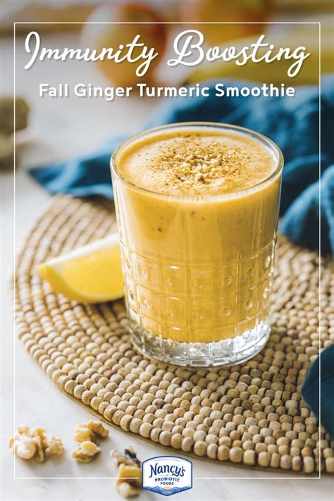 Immunity Boosting Fall Ginger Turmeric Smoothie Turmeric Smoothie