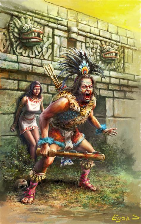 Aztec Warrior By Игорь Савченко Aztec Warrior Aztec Art Mayan Art