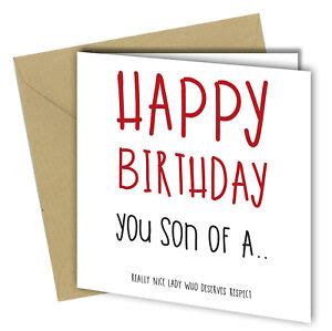 Funny Son Birthday Card