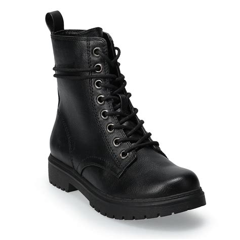 so® bowfin women s combat boots sell shoes lug sole boots black