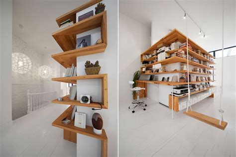 These Around The Corner Shelves Make For A Unique Design Idea