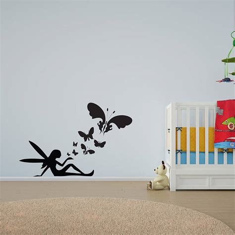 Fairy Butterflies Wall Art Decal For Kids By Vinyl
