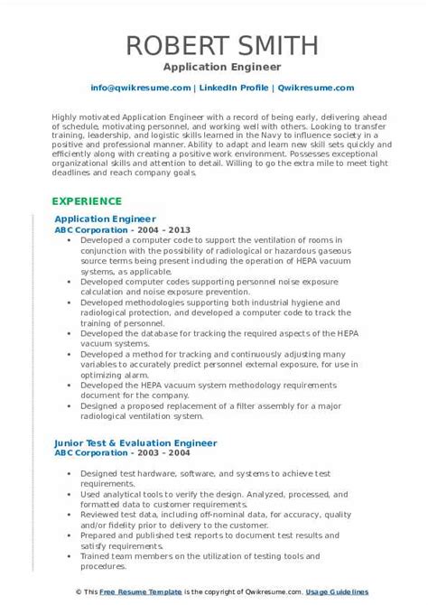 Looking for a free resume builder app in 2021? Engineer Resume Samples | QwikResume