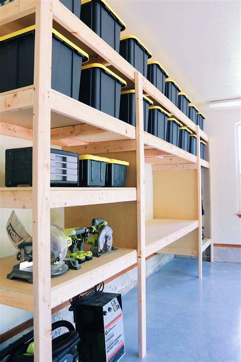 Double decker garage storage shelves. The Ultimate Garage Storage / Workbench Solution. By: Mike Montgomery | Modern Builds. F… | Diy ...