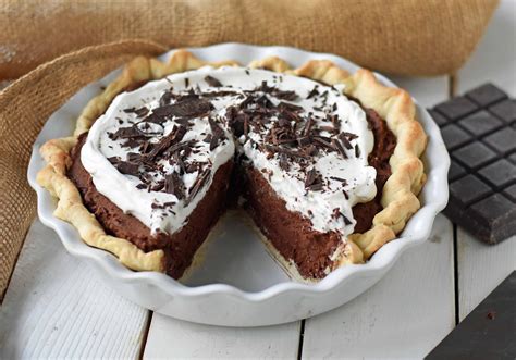 Sugar Free Chocolate Cream Pie Press In Pie Plate With Metal Spoon