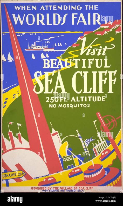 un cartel de la wpa que hace referencia a la feria mundial de nueva york de 1939 fotografía de