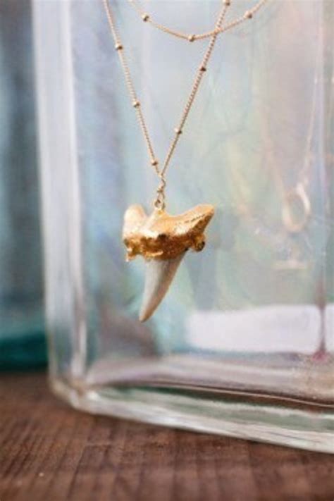 Gold Shark Tooth Necklace Etsy