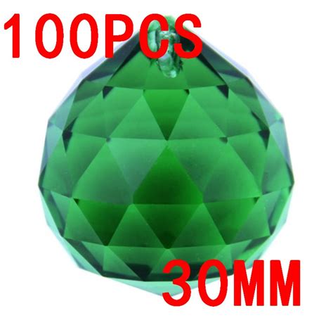 Big Promotion 100pcslot 30mm Wholesale Dark Green Crystal Prism Balls
