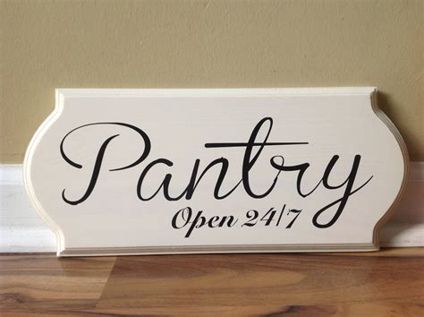 Wooden Pantry Sign Kitchen Decor Wall Decor Wooden Pantry Sign Open 24