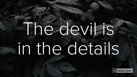 The Devil Is In The Detailsidioms With Meaning And Exampleidioms On
