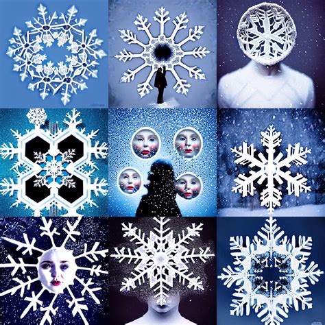 Surreal Photography Snowflakes With Faces Stable Diffusion Openart