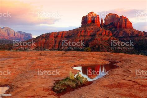 Cathedral Rock Reflection Stock Photo Download Image Now Sedona
