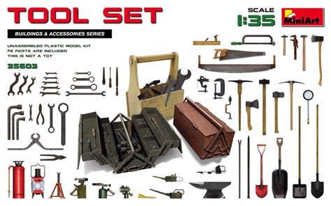 Tool Set Various Tools And Boxes By Miniart Models