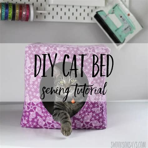 How To Make A Cat Bed A Sewing Tutorial In 2021 Sewing Tutorials