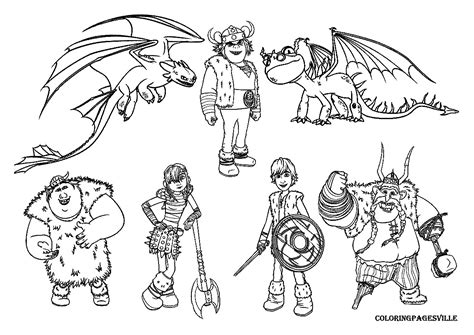 Coloring Page Dragon Riders 131 File Include Svg Png Eps Dxf