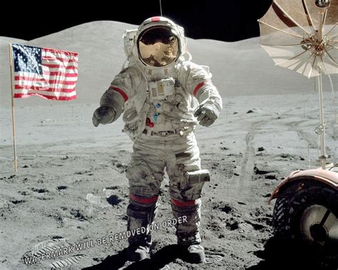 Nasa Last Apollo Mission 17 Astronaut Cernan Moon Walk 1972 11x14