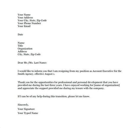 Format Sample Resignation Letter Due To Personal Reasons Doc Certify