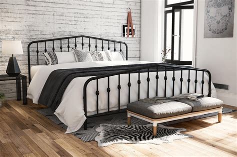 Novogratz Bushwick Metal Bed In Black King Size