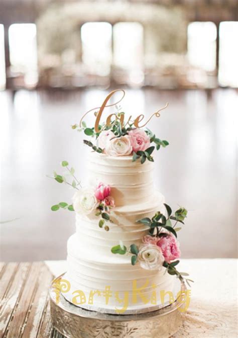 Personalized Wedding Cake Topper Love Bing Gold Wedding