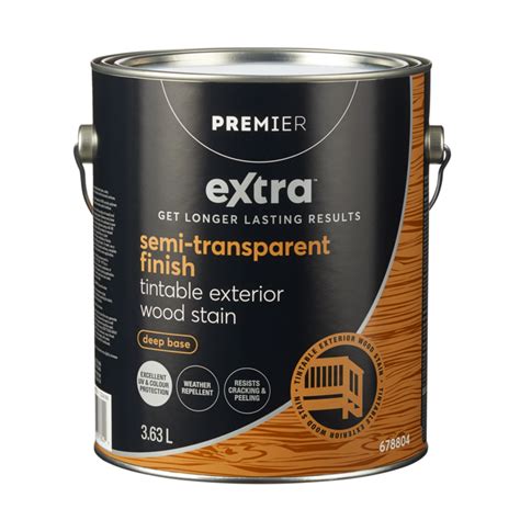 Premier Extra Tintable Exterior Wood Stain Semi Transparent Deep Base