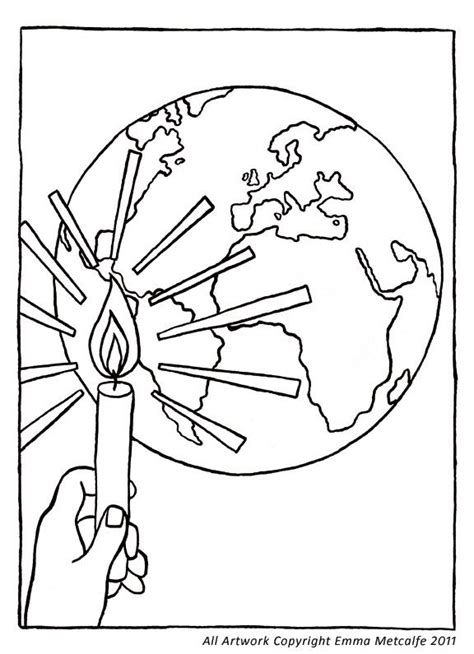 There is nothing more important than the love of your child. CAFOD colouring sheet illustration - Light of the World ...