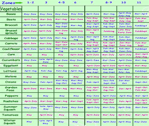 Planting Schedule Schedule For Planting A Vegetable Garden In Zone 5