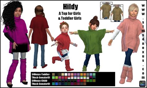 Lookbooks Reblogs And 💋sim Downloads — Sims4nexus Hildy A Top For Girls