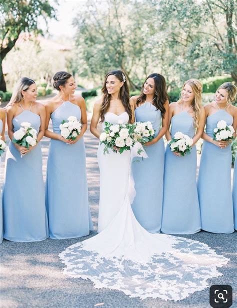 Bridesmaid Dresses Long Blue Spaghetti Strap Bridesmaids Dresses