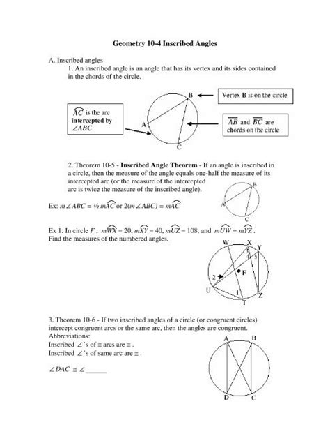 Review worksheet answer key geometry circles test review flashcards | quizlet start studying geometry circles test review. Arcs Central Angles And Inscribed Angles Worksheet Answers ...