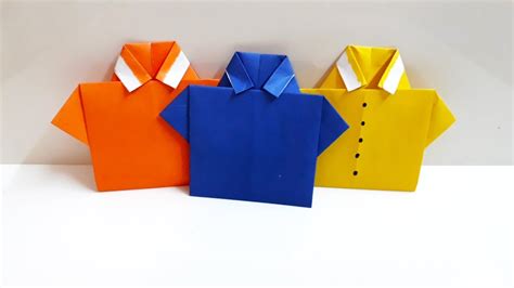 Easy Origami T Shirt Origami Clothing Origami Fun Crafts For Kids