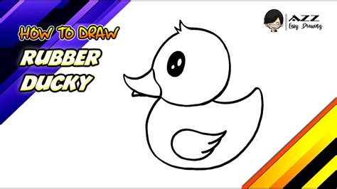 How To Draw Rubber Ducky Step By Step Youtube