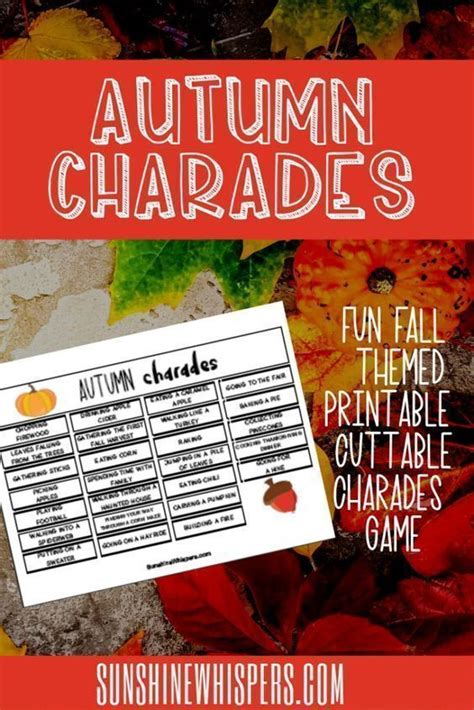 An Autumn Charies Game With Leaves On The Ground And Text Overlaying It