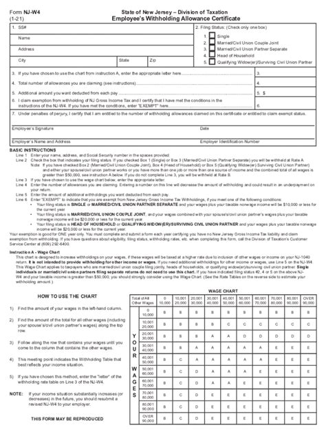 Nj W4 Fill Out And Sign Online Dochub