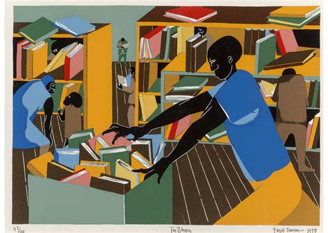 Jacob Lawrence The Library 1978 Mutualart