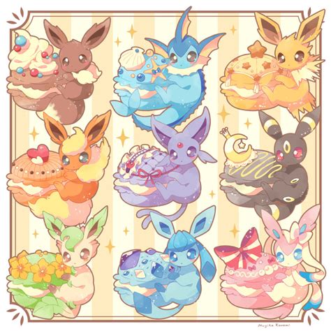 mugita konomi eevee espeon flareon glaceon jolteon leafeon sylveon umbreon vaporeon