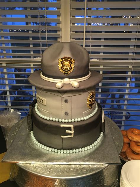 State Trooper Celebration Cake This Three Tier All Edible Cake Was