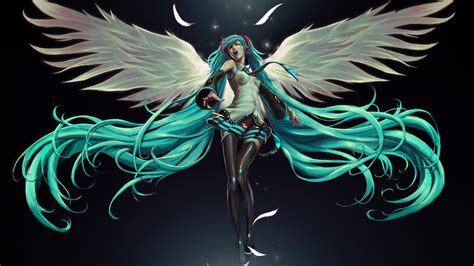 1920x1080 Hatsune Miku Anime Wings Laptop Full Hd 1080p Hd 4k Wallpapers Images Backgrounds