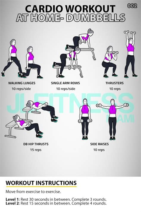 Five Dumbbell Exercises 3 To 4 Rounds Total Body Workout Workout