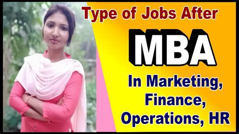 Types Of Jobs After Mba In Marketing Finance Hr Operations Highest
