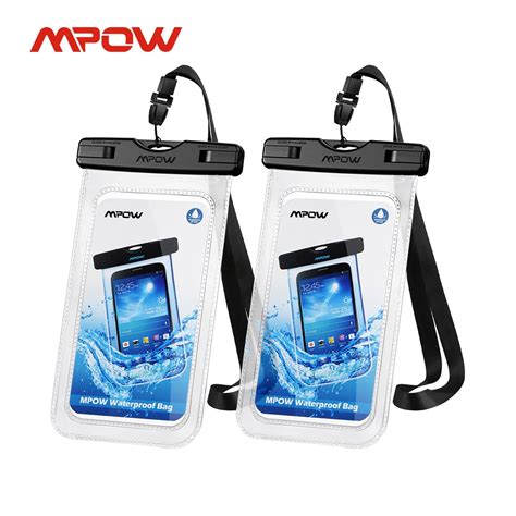 2pcs Mpow 097 Ipx8 Waterproof Phone Bag Pouch Case Universal For 70