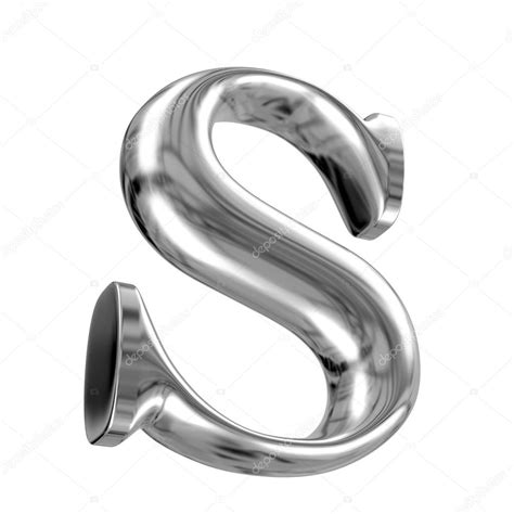 Metal Letter S From Chrome Solid Alphabet Stock Photo By ©smaglov 34328601
