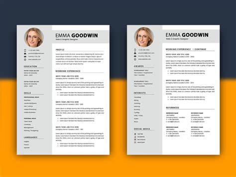 Formatting your cv correctly is necessary to make your document clear, professional and easy to read. Free 2 Page Resume Template with Cover Letter - Free Download