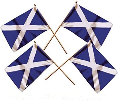Bzb Scotland Hand Flags Four St Andrews Cross Scottish Saltire Flag