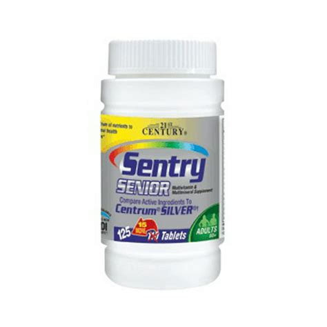 21st Century Sentry Senior Multivitamin And Mineral Tablets 125 Count
