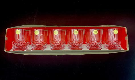 Set Of 6 Lead Crystal Whiskey Glasses Cristal D Arques France The Mid Centurion Mid