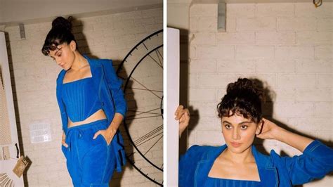 Taapsee Pannu Makes A Case For Monotone Dressing In Chic Blue Co Ord