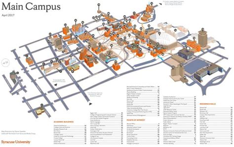 Syracuse Main Campus Map Campus Map Campus Syracuse